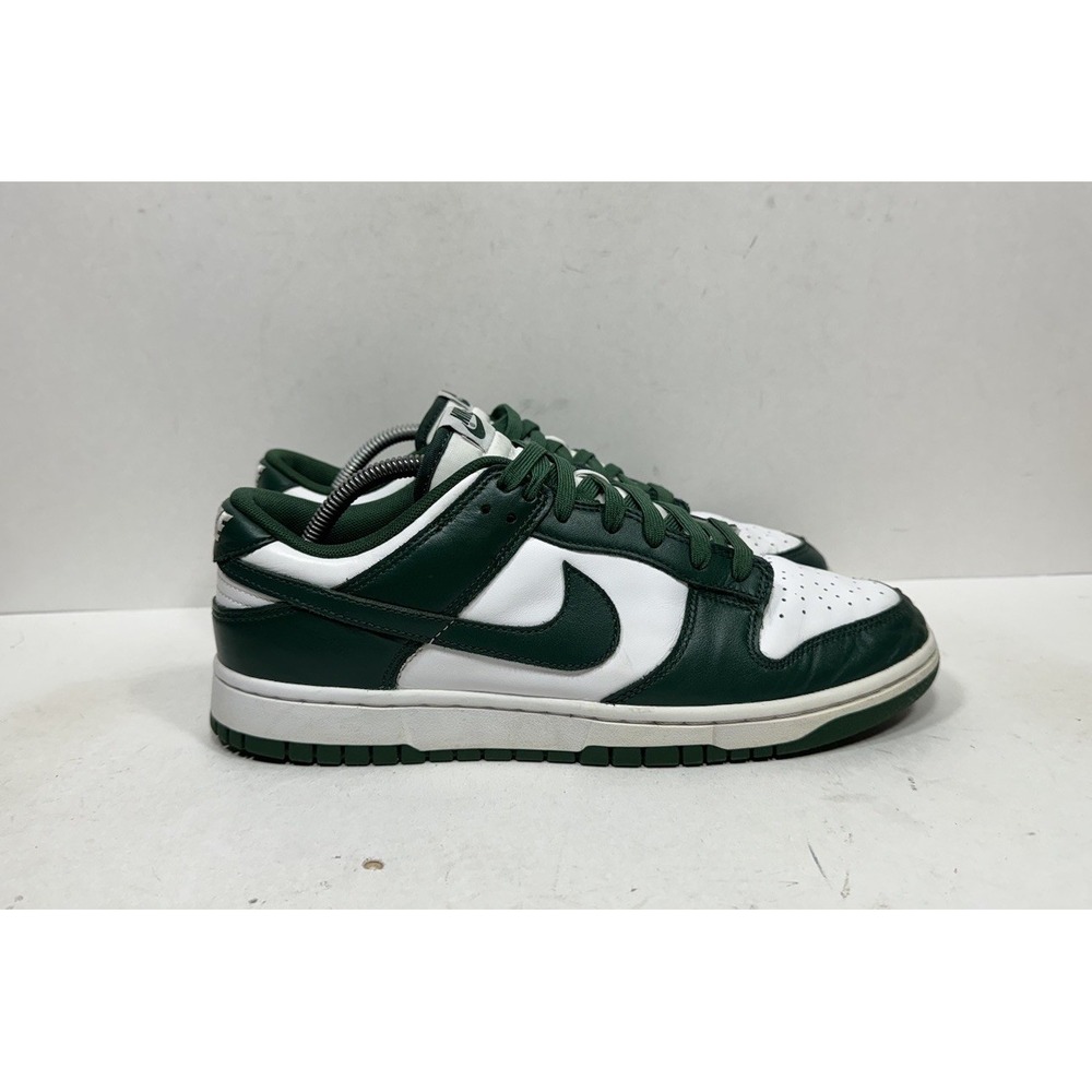 Nike Dunk Low Men's Size 10 Michigan State Green DD1391-101 Shoes